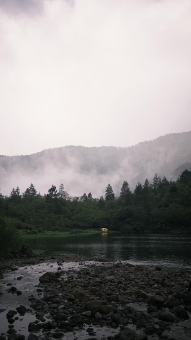 Calm mountain lake